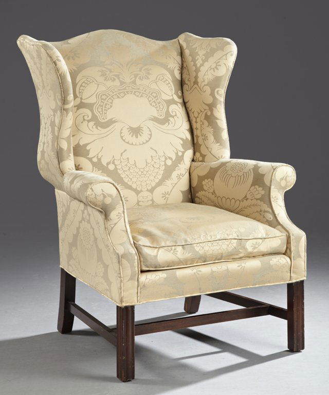 Chippendale Style Carved Mahogany Wing Chair, early (1 of 1)