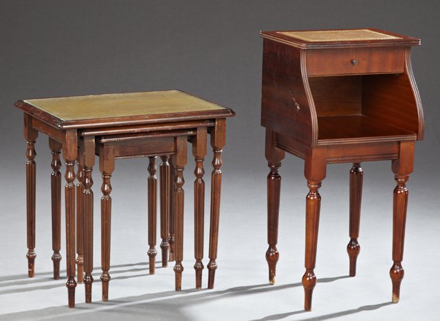 Nest of Three Louis XVI Style Mahogany Tables, 20th c., (1 of 3)