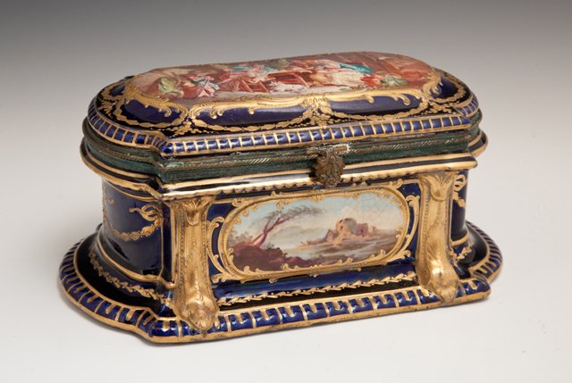 Bronze Mounted Sevres Porcelain Jewelry Box, 18th c., (1 of 10)