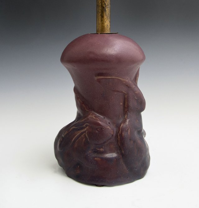 Van Briggle Pottery Rabbit Lamp Base, 20th c., in (1 of 2)