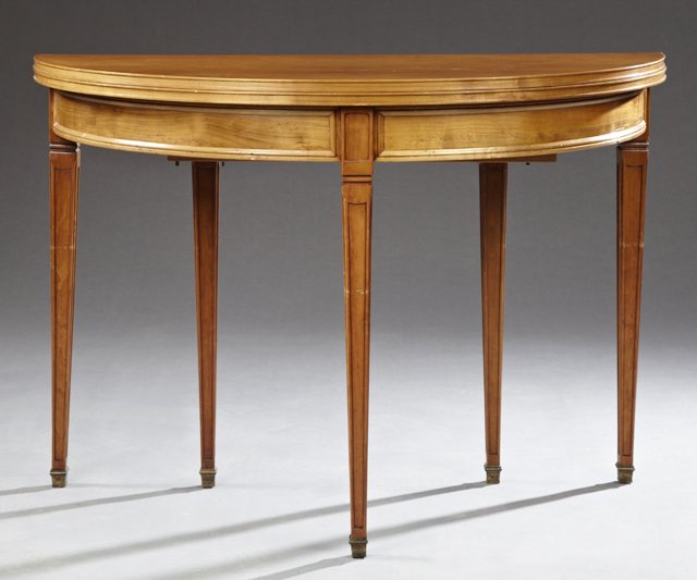 French Directoire Style Carved Cherry Demi-Lune Dining (1 of 3)