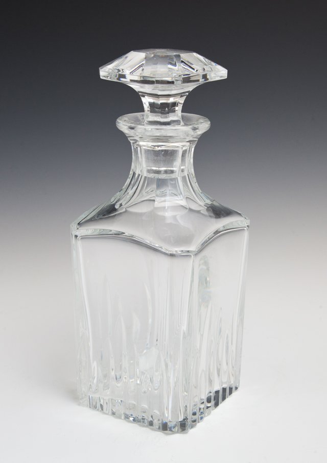 Baccarat Cut Crystal Square Decanter and Stopper, 20th (1 of 1)