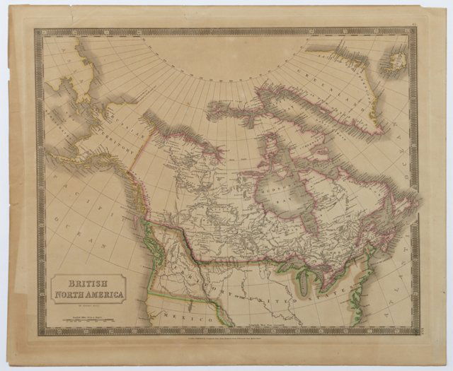 Sidney Hall, "Map of British North America," 1829, from (1 of 1)