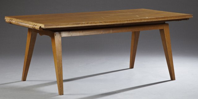 French Carved Oak Art Nouveau Dining Table, early 20th (1 of 2)