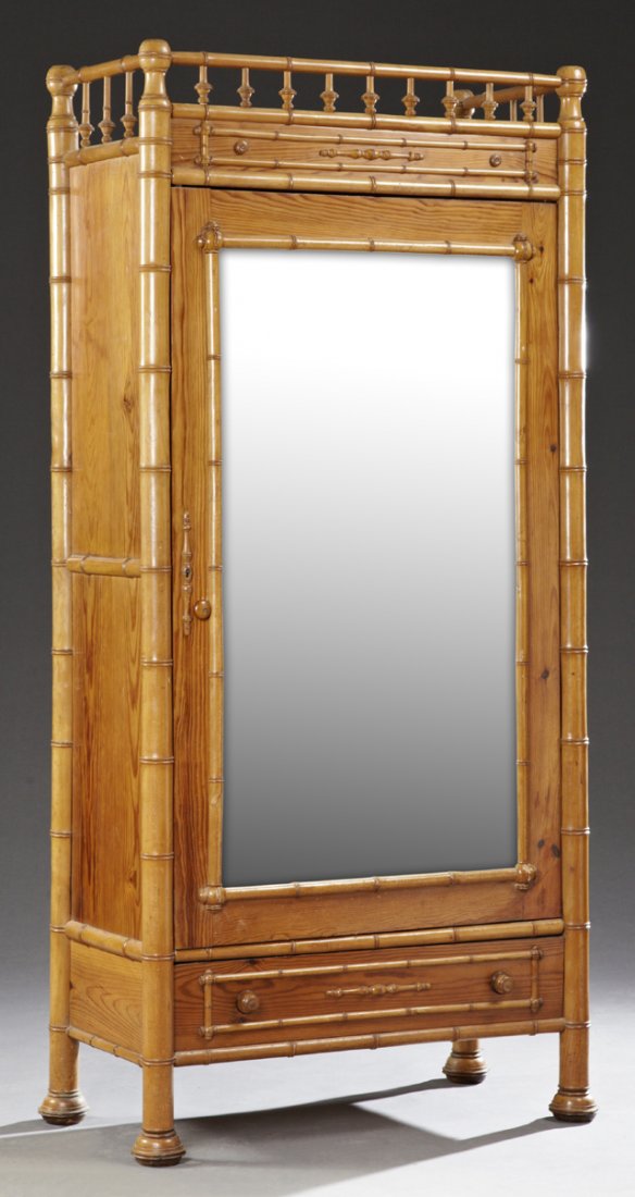 French Henri II Style Faux Bamboo Pitch Pine and (1 of 4)