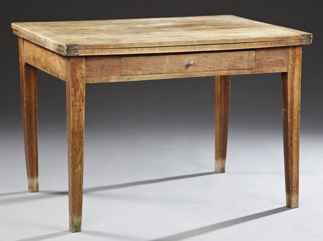 English Carved Oak Flip Top Dining Table, early 20th (1 of 2)