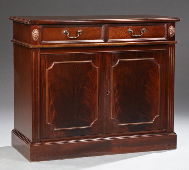 Diminutive Regency Style Carved Mahogany Sideboard, (1 of 1)