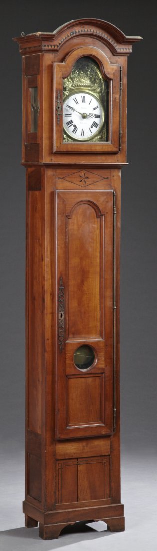 French Louis XV Style Inlaid Carved Cherry Tallcase (1 of 1)