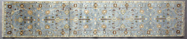 Turkish Angora Oushak Runner, 2' 6 x 11' 9. (1 of 1)