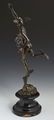 Patinated Bronze Figure of Mercury, late 19th c., on a - 2