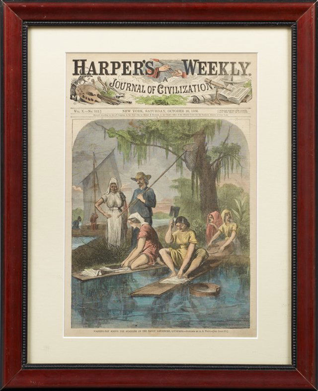 "Washing Day Among the Acadians on the Bayou Lafourche, (1 of 1)