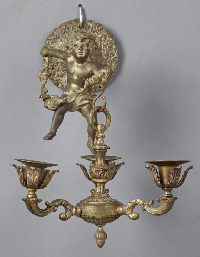 Unusual Louis XV Style Bronze Sconce, 19th c., the (1 of 2)