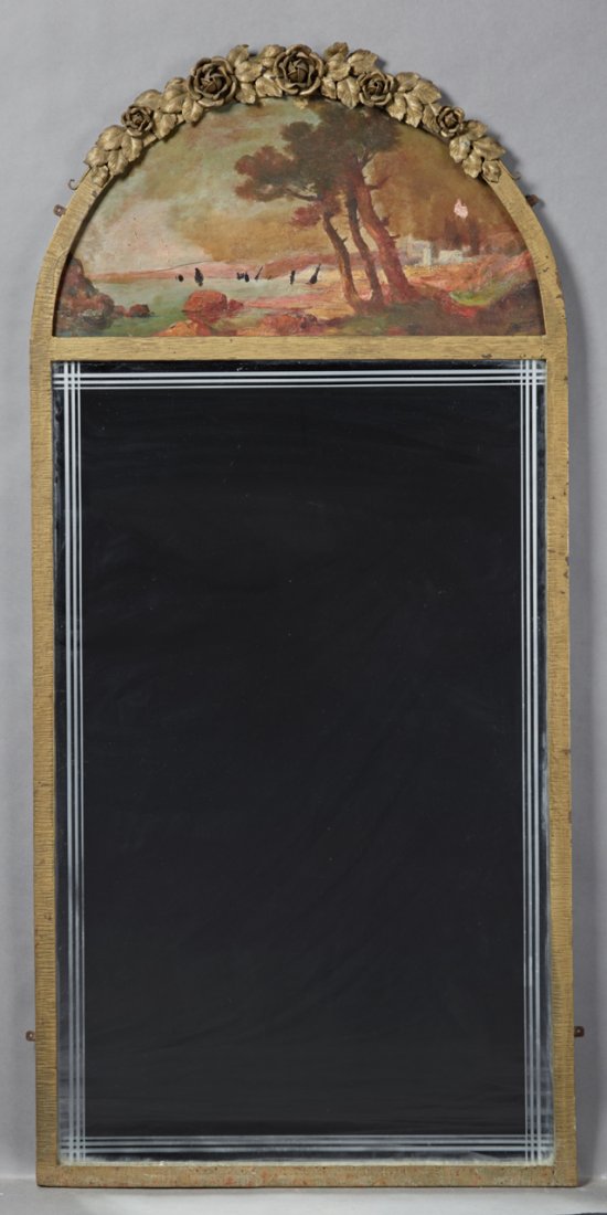 Unusual Wrought Iron Trumeau Mirror, early 20th c., the (1 of 1)