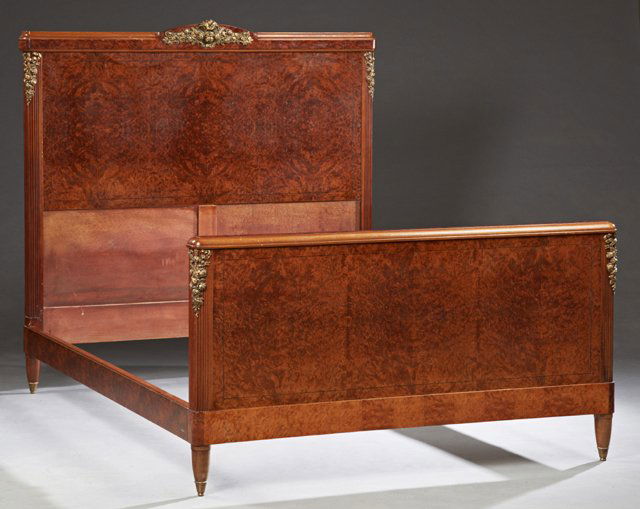 French Louis XVI Style Ormolu Mounted Inlaid Burled (1 of 1)