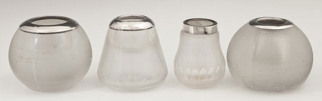 Group of Four English Sterling Top Match Striker Urns, (1 of 1)
