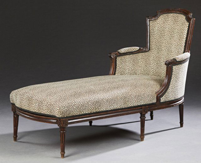Louis XVI Style Carved Beech Chaise Lounge, early 20th (1 of 1)