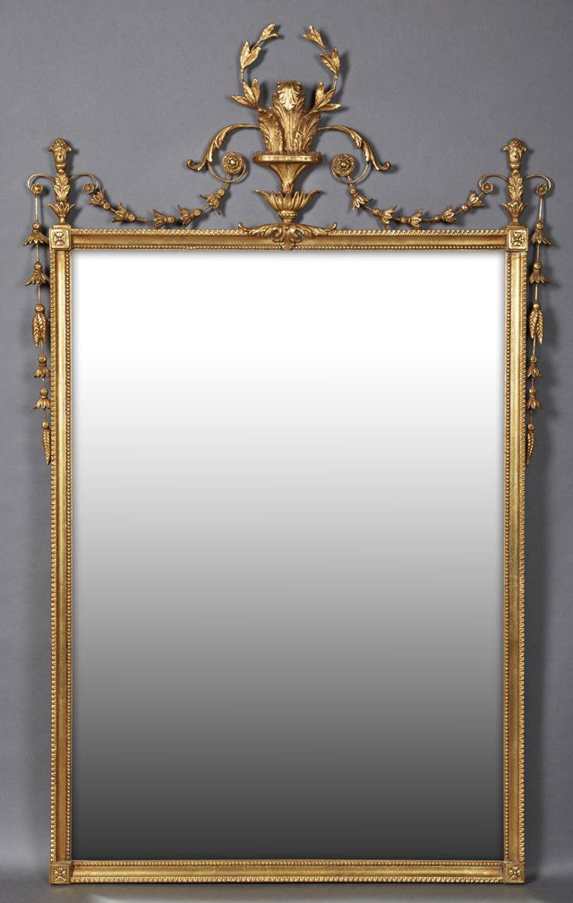 Gilt and Gesso Adams Style Overmantel Mirror, 20th c., (1 of 1)
