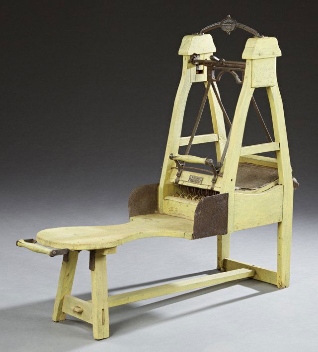 French Provincial Wool Carder, 19th c., of iron and (1 of 1)