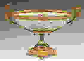 Sevres Style Porcelain Gilt Bronze Mounted Center Bowl, First Image