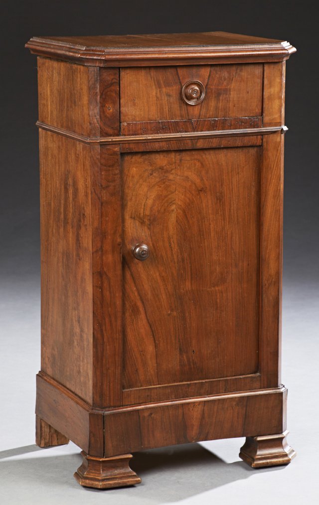 French Louis Philippe Carved Walnut Nightstand, 19th (1 of 1)