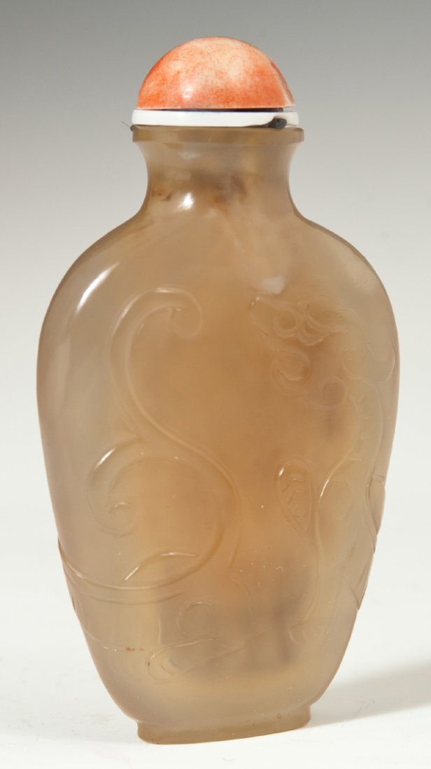 Chinese Carved Agate Snuff Bottle, early 20th c., the (1 of 1)