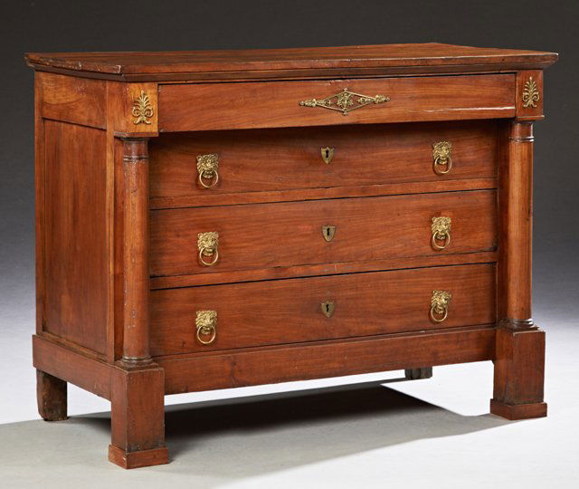 French Empire Carved Cherry Ormolu Mounted Commode, (1 of 1)