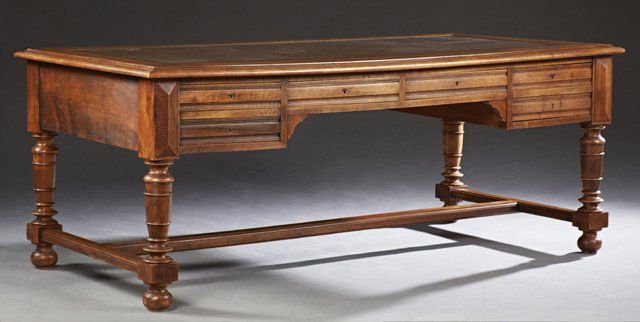 French Louis Philippe Style Carved Walnut Desk, 19th (1 of 1)
