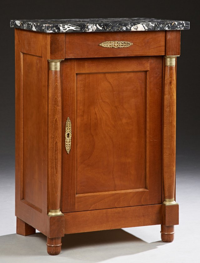 Empire Style Carved Cherry Ormolu Mounted Marble Top (1 of 1)