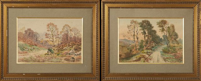 French School, "Road Through the Trees," early 20th c., (1 of 3)