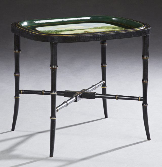 English Tole Tray Coffee Table, c. 1910 and later, the (1 of 2)