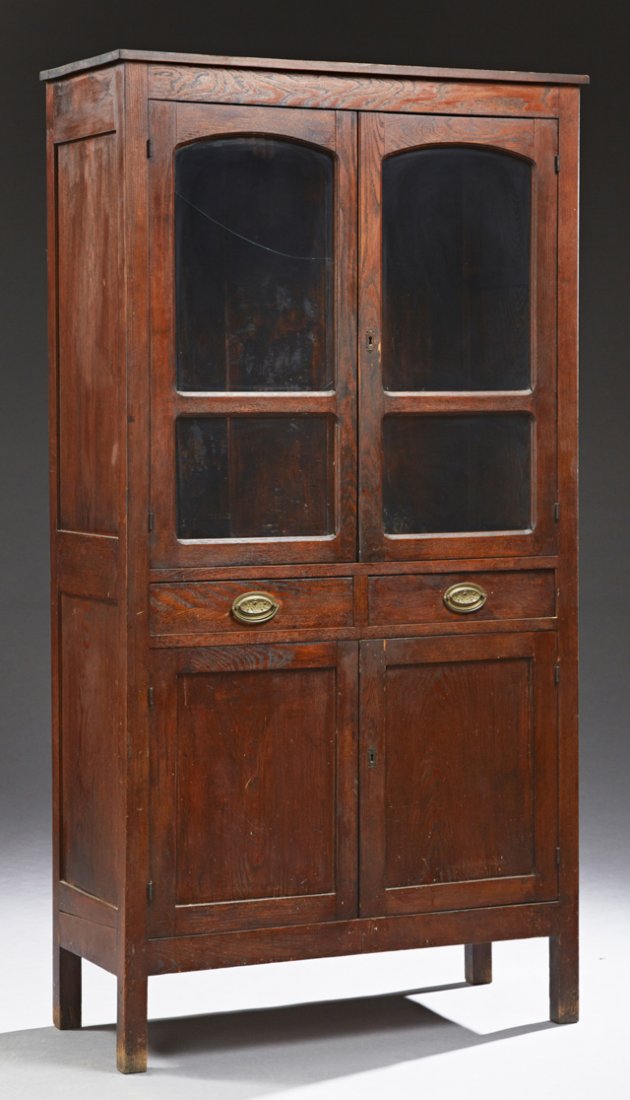 American Carved Oak Pie Safe, late 19th c., with two (1 of 1)