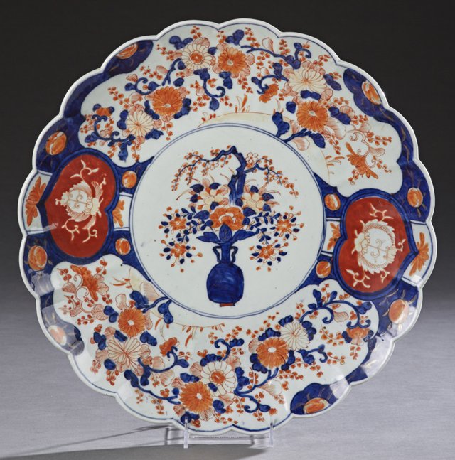 Large Japanese Imari Charger, 19th c., with a scalloped (1 of 1)