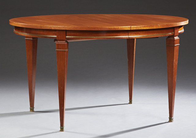 French Empire Style Carved Mahogany Oval Dining Table, (1 of 1)