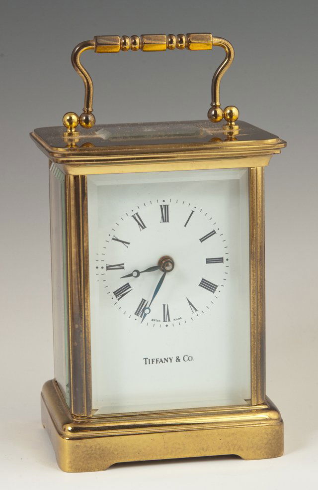 Tiffany & Co. Brass Carriage Clock, 20th c., the Nov 13, 2016