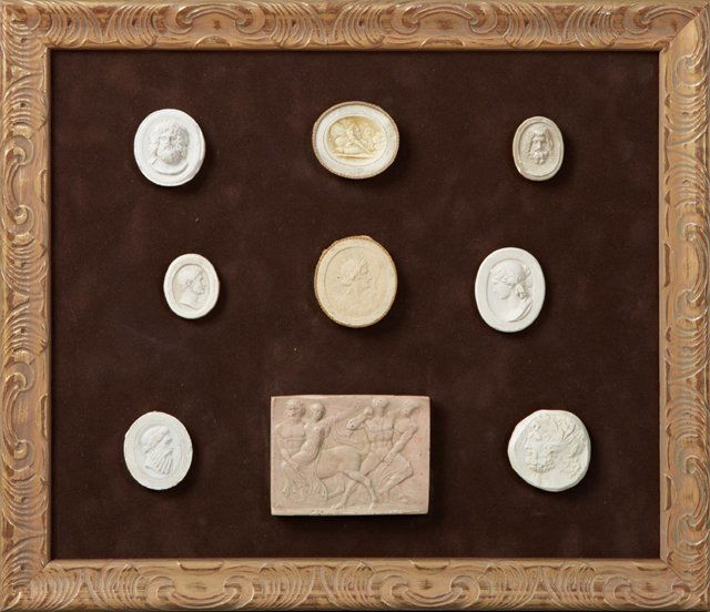Group of Nine Plaster Intaglios, 19th c., Grand Tour (1 of 1)