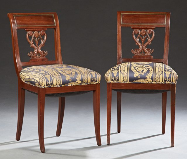 Pair of French Style Ormolu Mounted Carved Mahogany (1 of 1)