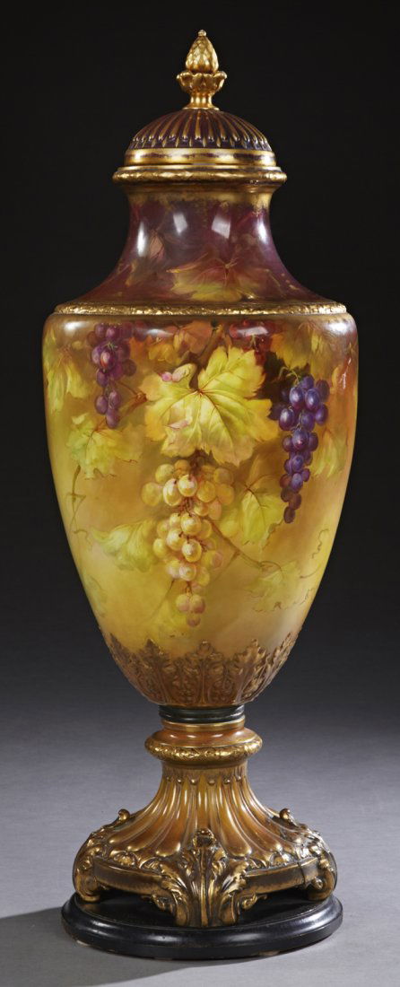 Large Porcelain Covered Baluster "Palace" Urn, 20th c., (1 of 1)