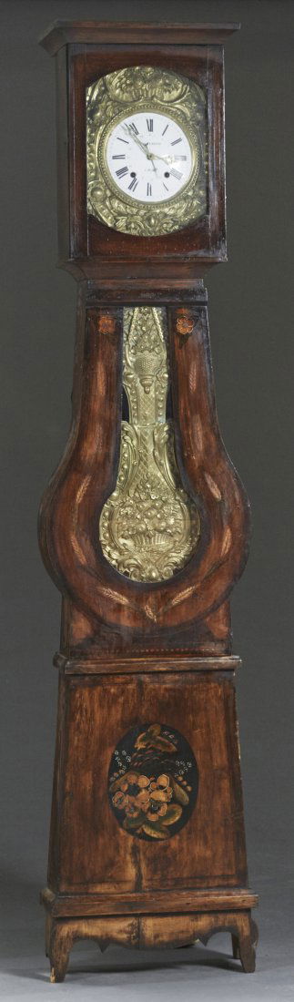 French Provincial Polychromed Pine Tall Case Calendar (1 of 1)