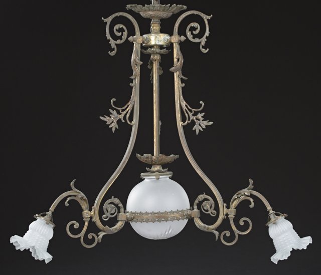 French Gilt Bronze Louis XV Style Four Light (1 of 1)