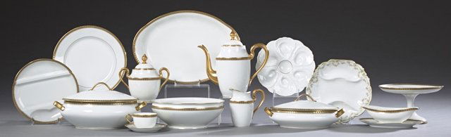Sixty Piece Set of Limoges Porcelain Dinnerware, early (1 of 2)