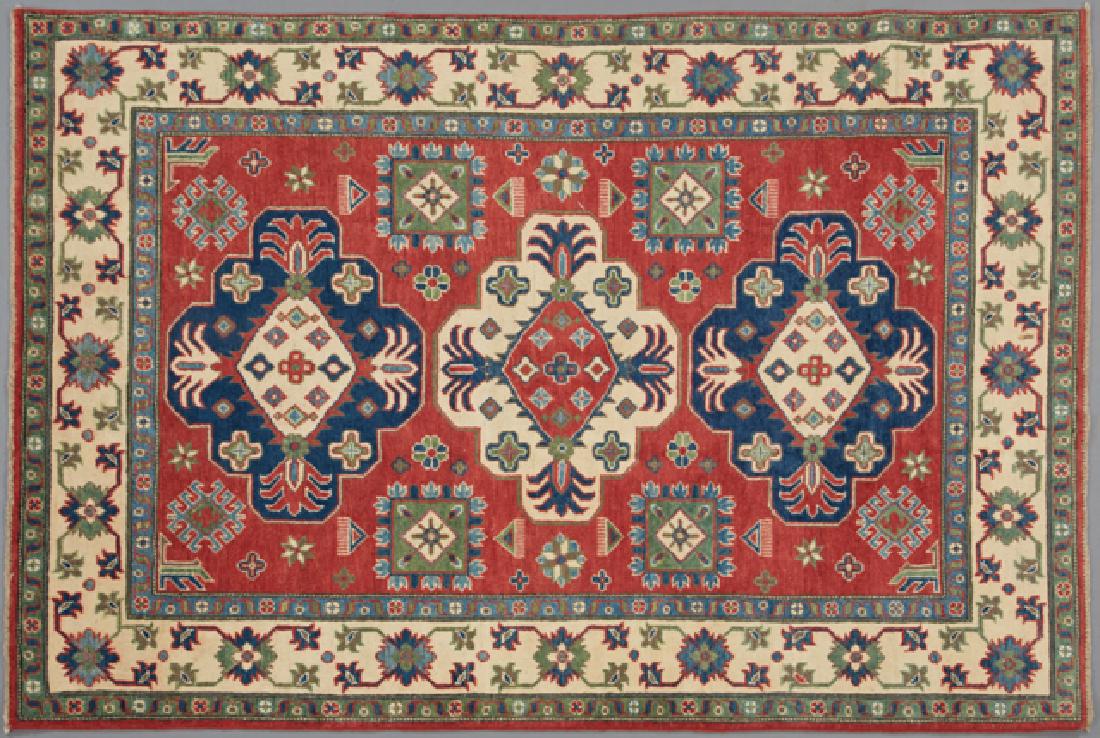 Uzbek Kazak Carpet, 5' 2 x 7' 1: Uzbek Kazak Carpet, 5' 2 x 7' 1