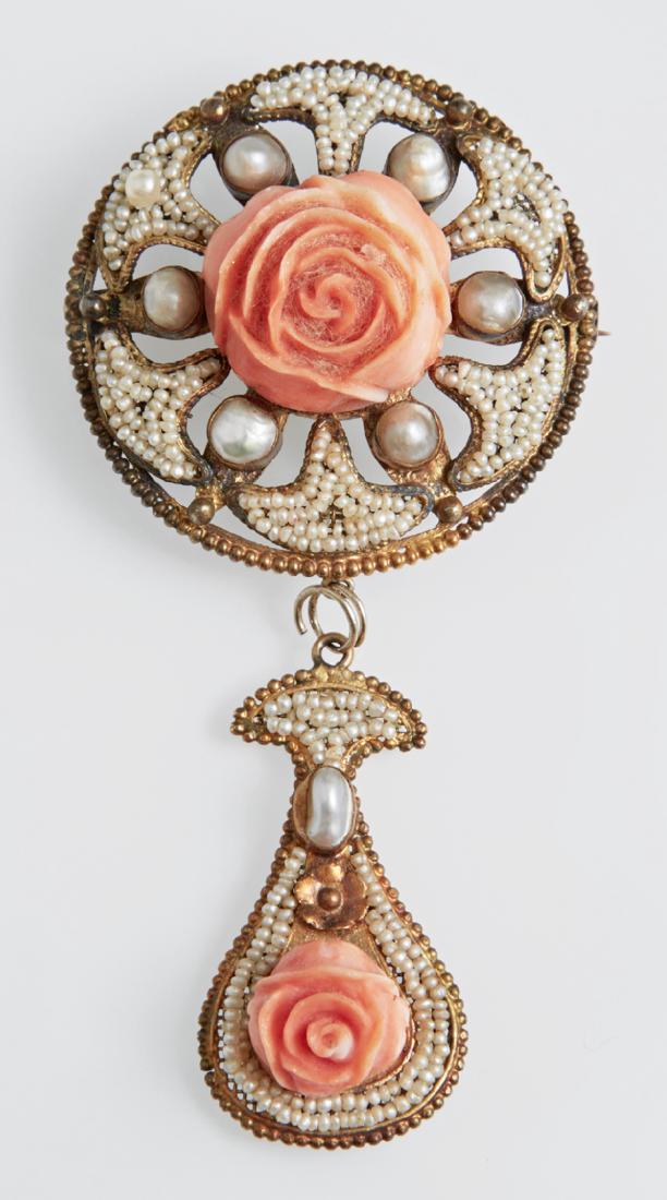 Victorian 10K Yellow Gold Brooch, c. 1910, the pierced (1 of 1)