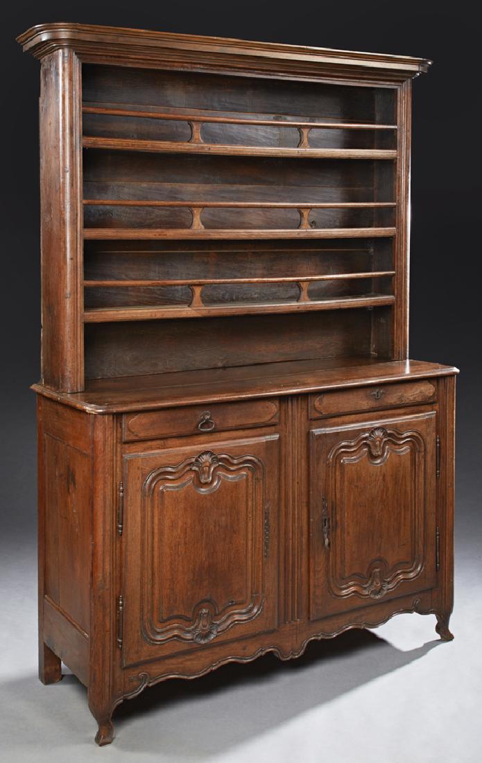 French Provincial Louis XV Style Carved Oak Vaisselier, (1 of 1)