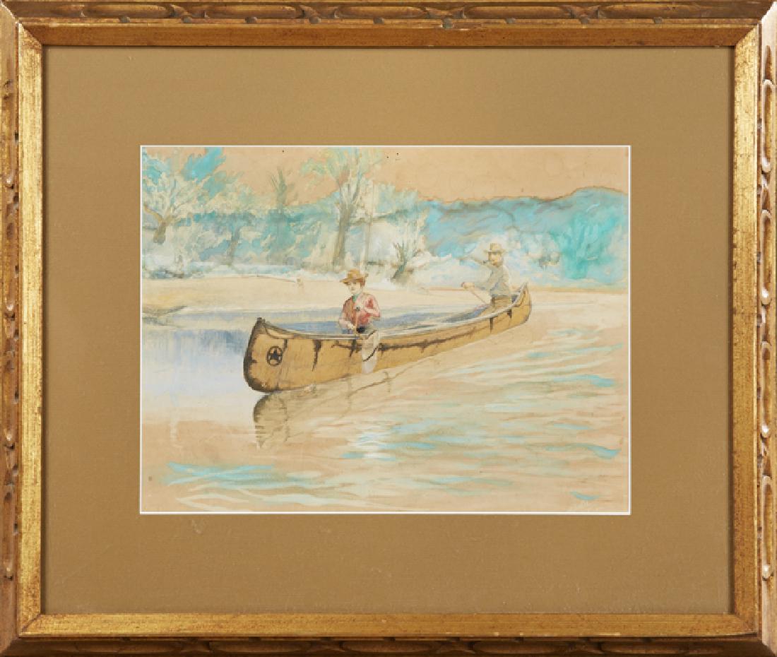 American School, "Landing the Trout," early 20th c., (1 of 1)