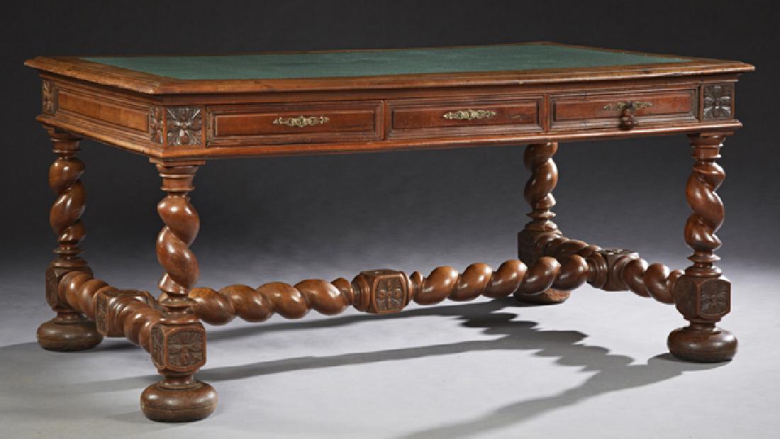 French Henri II Carved Walnut Desk, c. 1880, the (1 of 1)