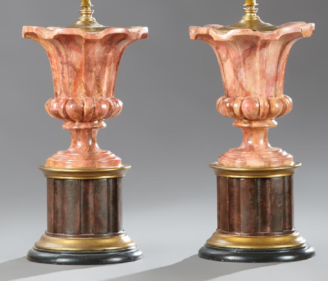 Pair of Neoclassical-Style Urn-Form Lamps, the tops (1 of 1)