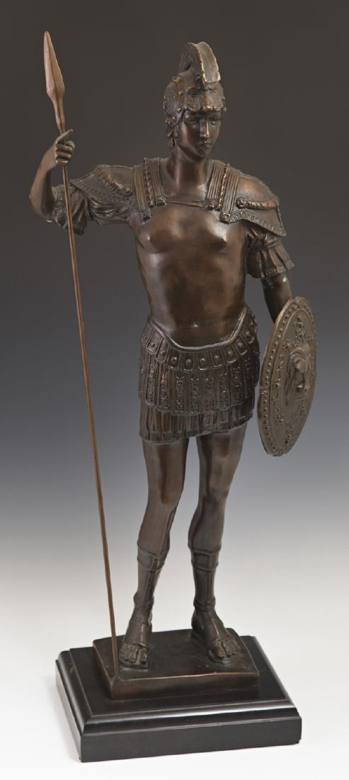 "Standing Classical Warrior with Spear," 20th c., (1 of 1)