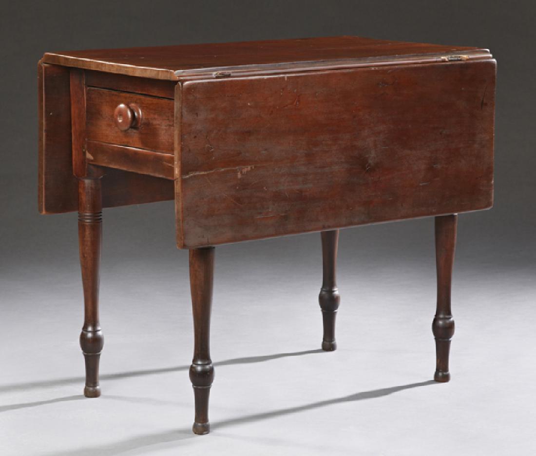 American Carved Mahogany Drop Leaf Dining Table, 19th (1 of 2)