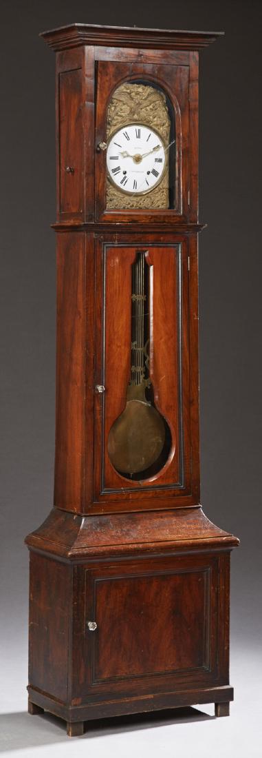 French Carved Walnut Tall Case Clock, 19th c., the (1 of 1)