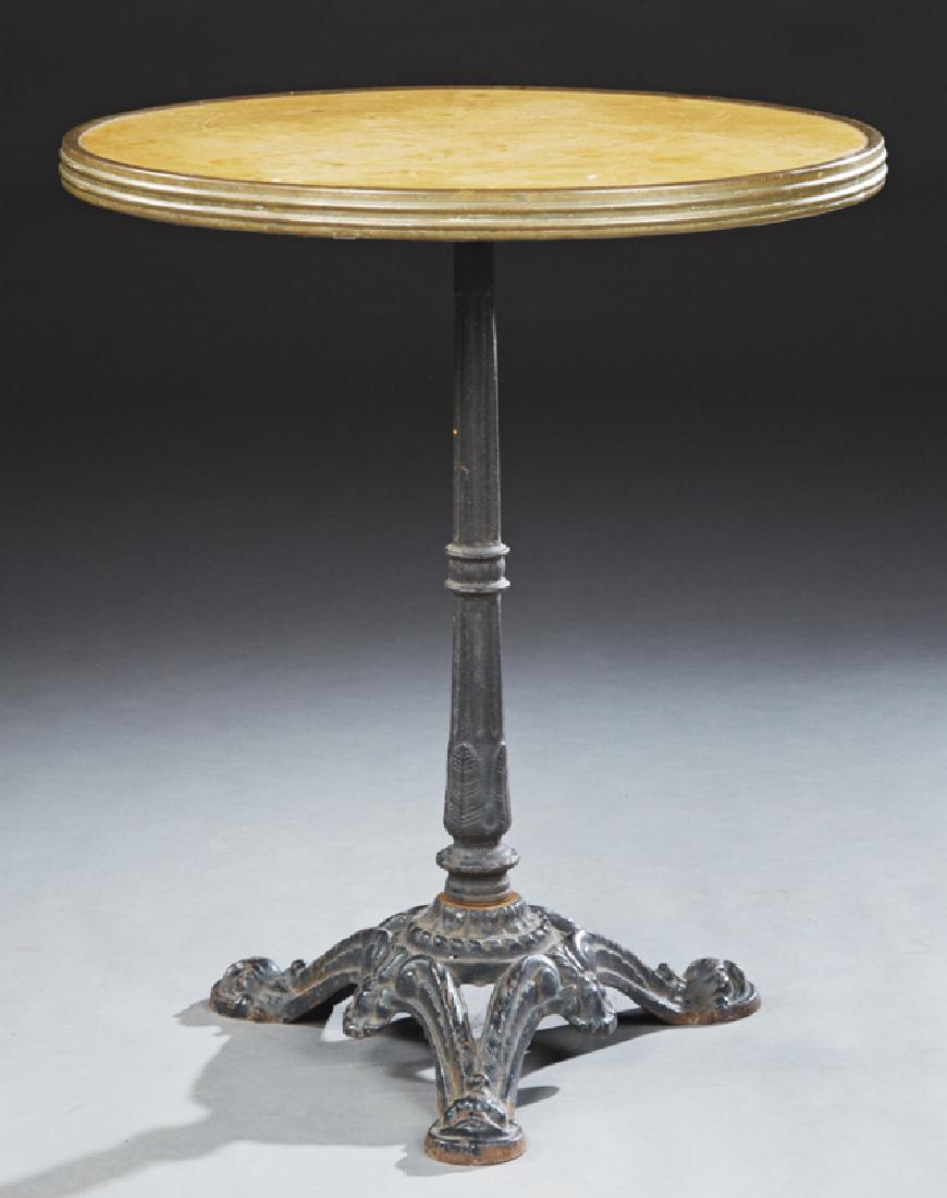 French Marble Top Bistro Table, late 19th c., the (1 of 1)